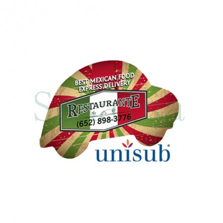 Imán de aluminio en forma de coche blanco brillo calidad UNISUB - SEKAISA