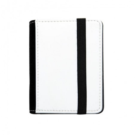 Porta-cartões em imitação de couro preto - Sekaisa