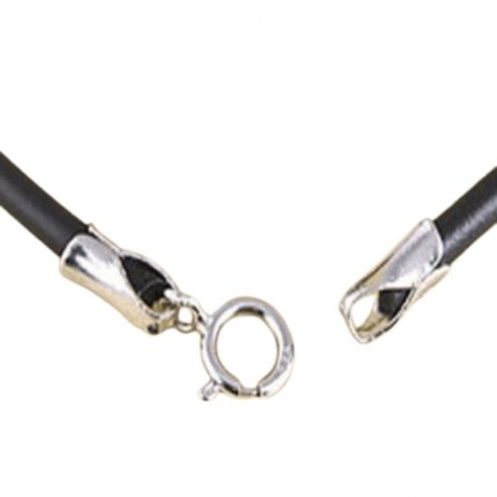 Cordão de couro preto para pingente - bijuterias e acessórios - sekaisa