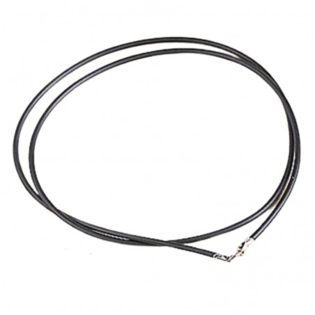 Cordão longo de couro preto para pingente, bijuterias e acessórios - Sekaisa