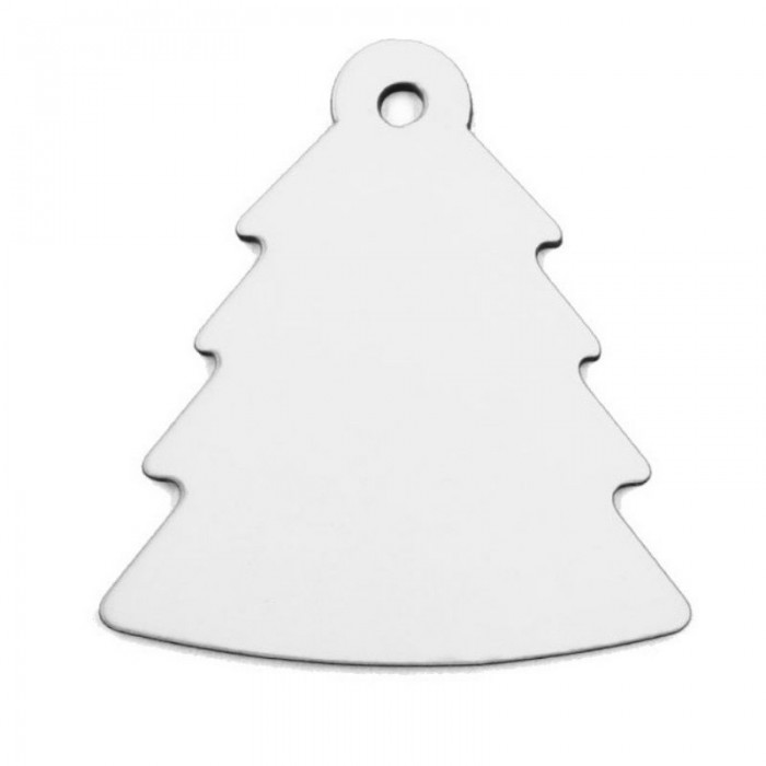 enfeite de árvore de Natal de madeira, 2 lados, branco, sekaisa