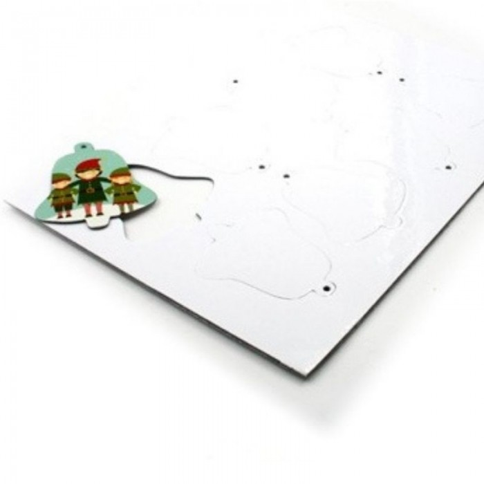 Decorações de Natal - Folha A4 - Sino - 8 unidades - Enfeites e decorações - Molde Sekaisa