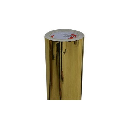 vitrine de vidro espelhado dourado Oracal 351 com dupla etiqueta