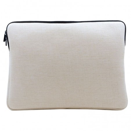 bolsa para laptop em linho branco - sekaisa