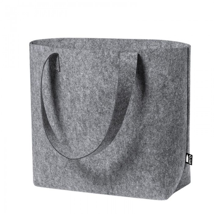 Sacola de feltro - reciclada - cinza - 425x305cm - alças grandes - Sekaisa