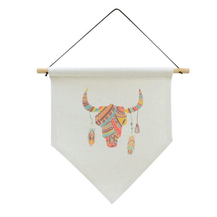 Banderín de lino con stick 20x30cm - SEKAISA