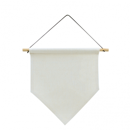 flâmula de linho com vareta 20x30cm branca sekaisa