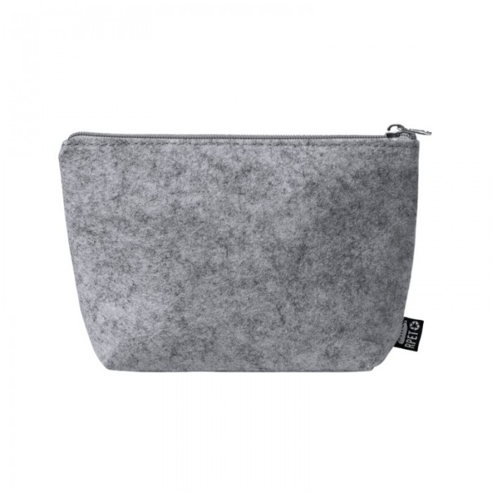 Nécessaire de feltro reciclado cinza - SEKAISA