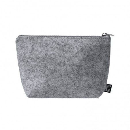 Nécessaire de feltro reciclado cinza - SEKAISA