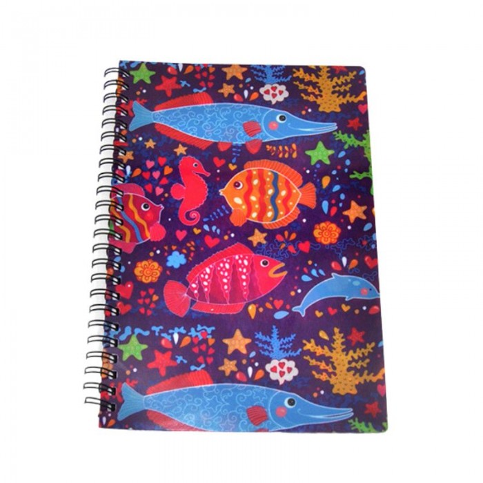 Caderno A5 com capa plástica sublimável, 60 folhas - Sekaisa