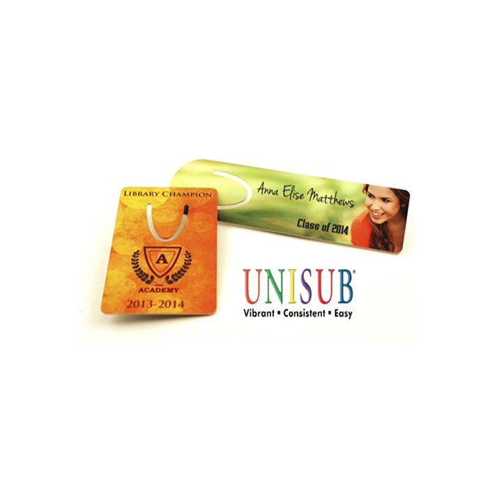 marcador de livros - 51x76mm - alumínio - unisub - escritório e escola - personalizado - sekaisa