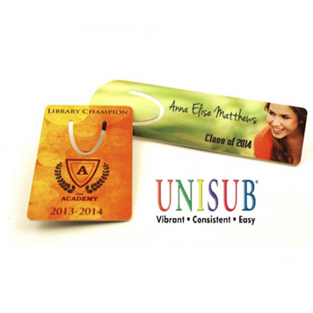 marcador de livros - 51x76mm - alumínio - unisub - escritório e escola - personalizado - sekaisa