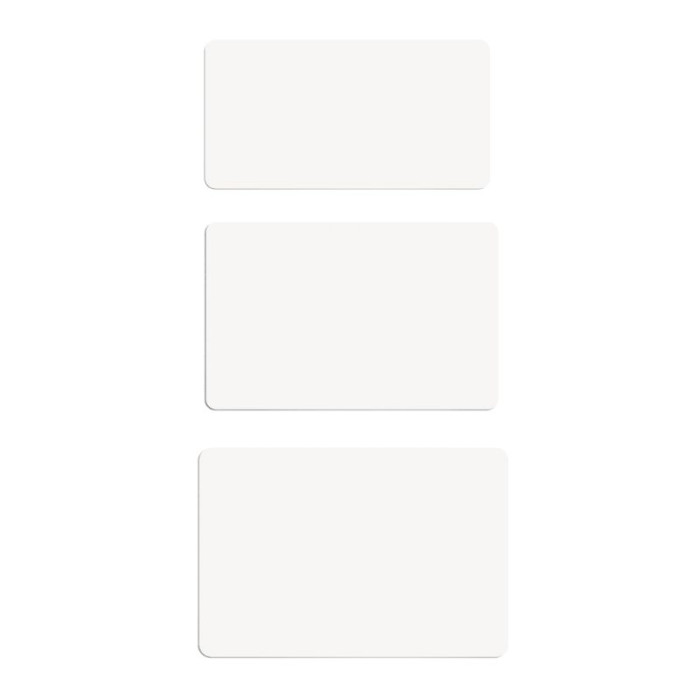 Placas de identificação - alumínio - branco - brilhante - branco - Sekaisa