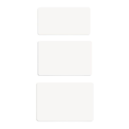 Placas de identificação - alumínio - branco - brilhante - branco - Sekaisa