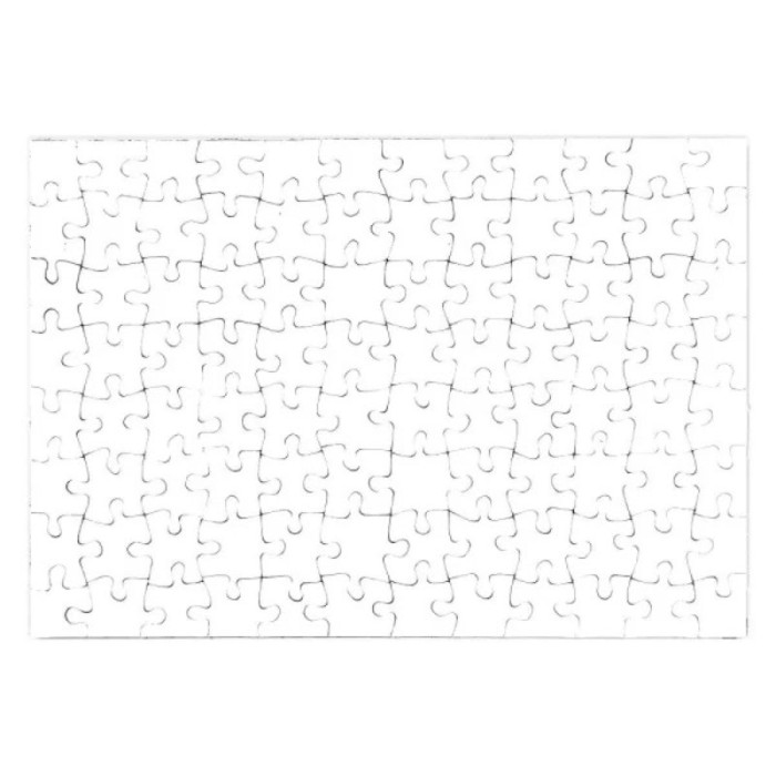 Quebra-cabeça de papelão de alta qualidade - 96 peças - 285x20cm - branco - Sekaisa