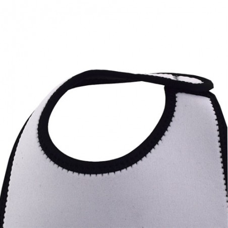 Babador de neoprene com acabamento e decote pretos - sekaisa