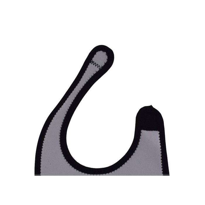 Babador de neoprene preto com acabamento e fecho - Sekaisa