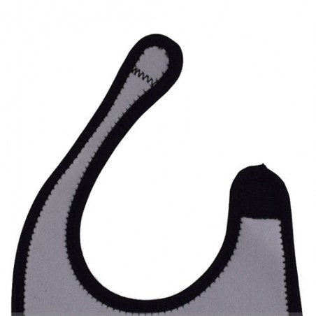 Babador de neoprene preto com acabamento e fecho - Sekaisa